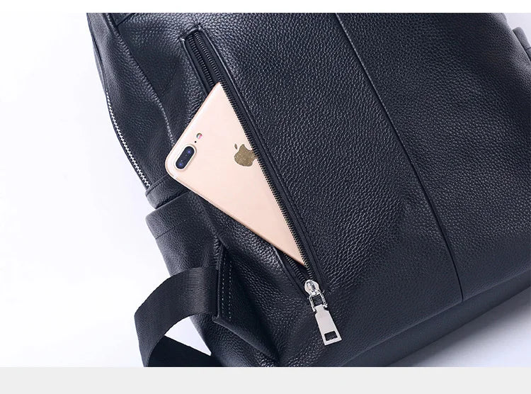 Women's Genuine Leather Backpack Travel  Big Capacity