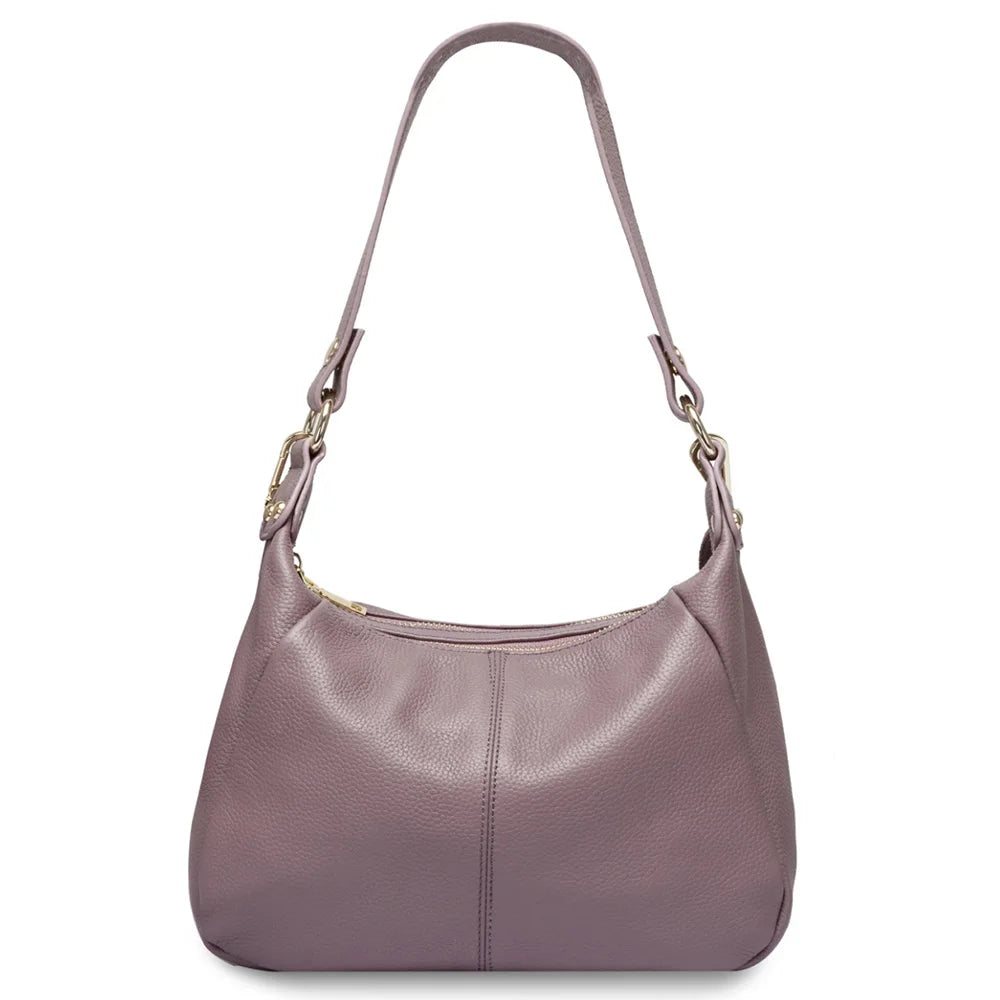 100% Genuine Leather Classic Black Women Shoulder Bag Fashion Crossbody Messenger Purse