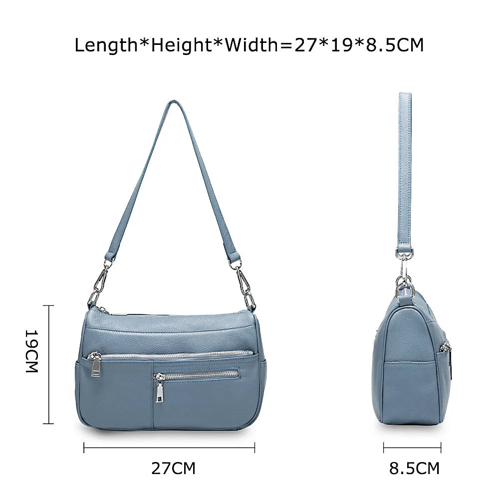 Noble Temperament Women Shoulder Bag 100% Genuine LeatherFashion Crossbody Purse