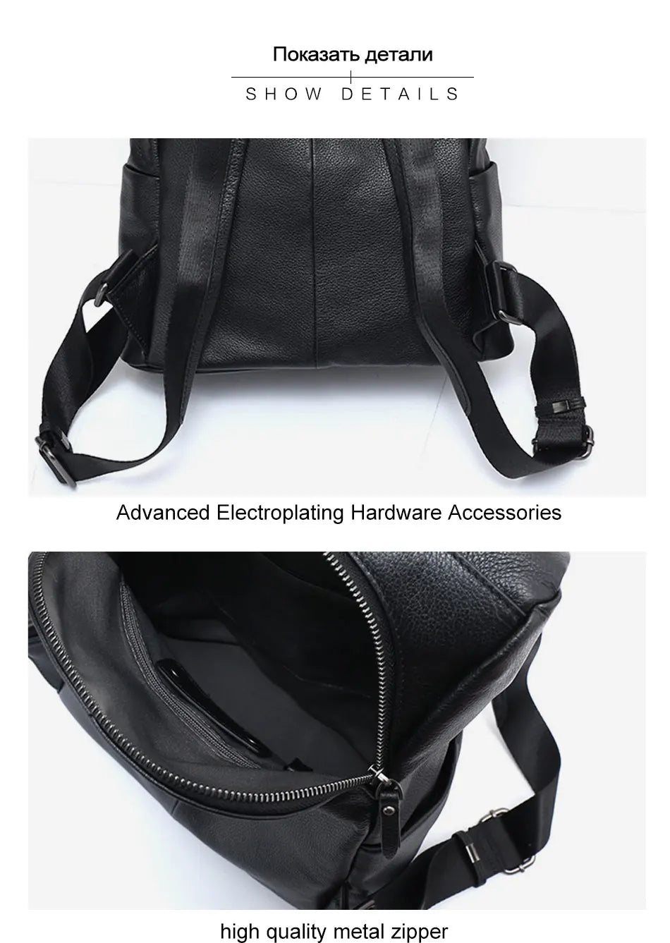 Anti-theft Back Opening Backpack Purses For Women 100% Genuine Leather