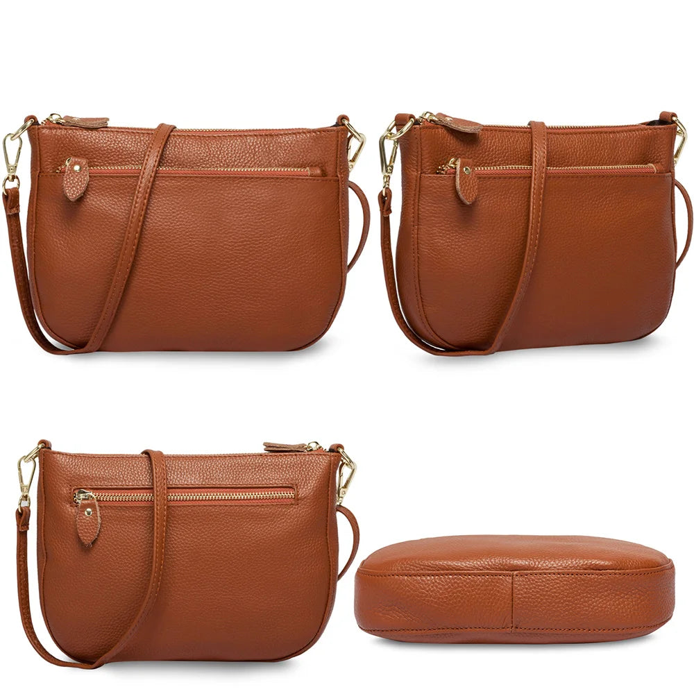 Fashion Women Crossbody Bag 100% Genuine Leather  Handbag Small Flap Bags