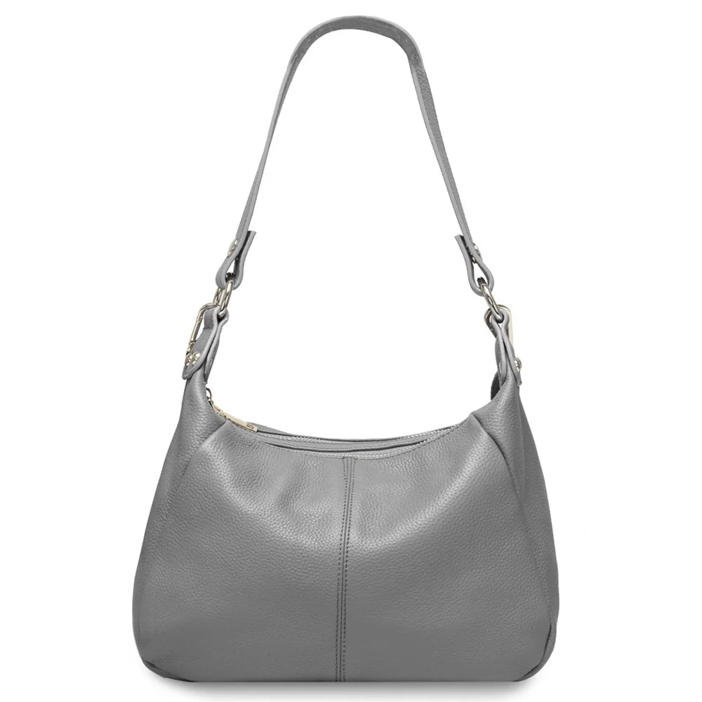 100% Genuine Leather Classic Black Women Shoulder Bag Fashion Crossbody Messenger Purse