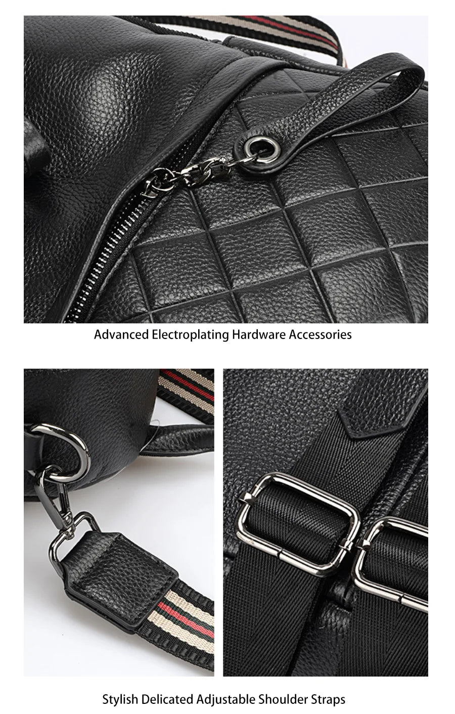 100% Genuine Leather Fashion Women Backpack Knapsack Casual