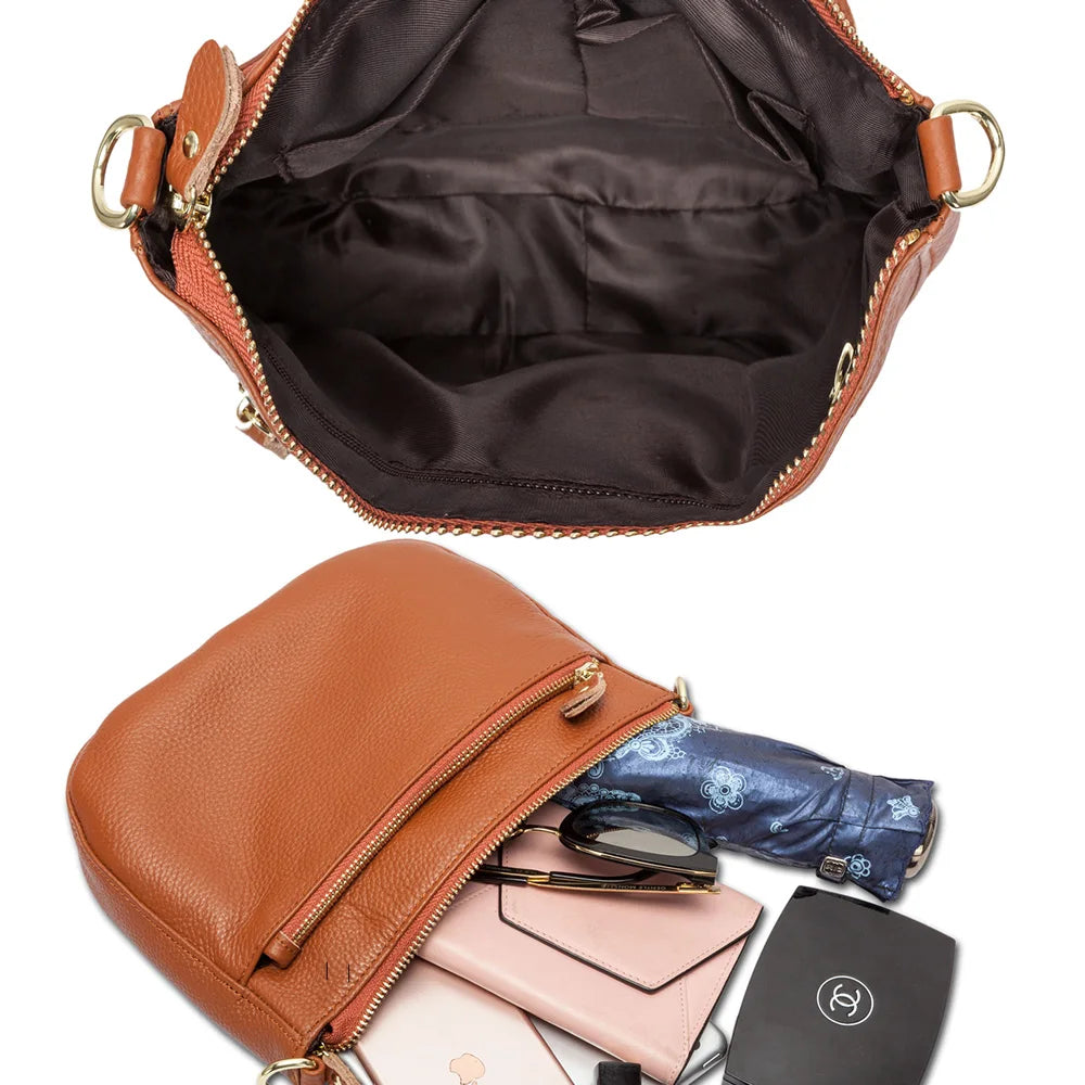 Fashion Women Crossbody Bag 100% Genuine Leather  Handbag Small Flap Bags
