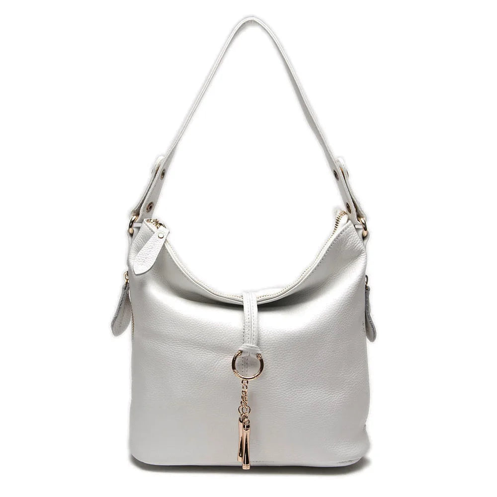 Elegant  Women Shoulder Bag 100% Genuine Leather Hobo Handbag Lady Messenger Bag
