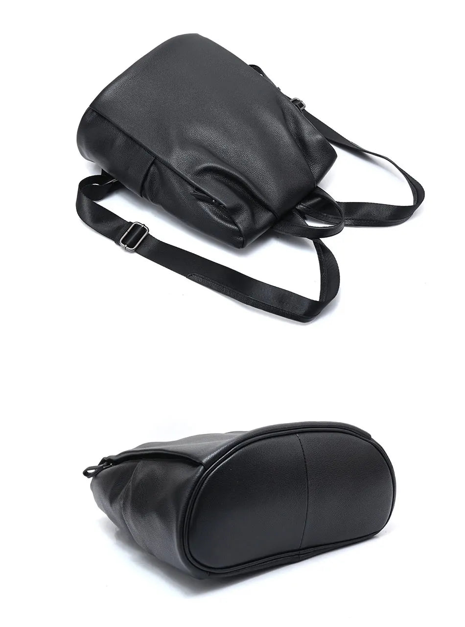 Anti-theft Back Opening Backpack Purses For Women 100% Genuine Leather