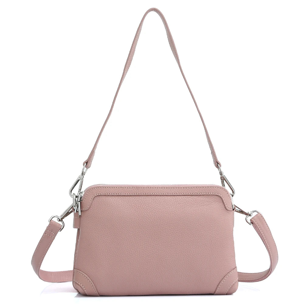 Genuine Leather Winter Women's Shoulder Bag Simple Small Vintage Handbag Commuter