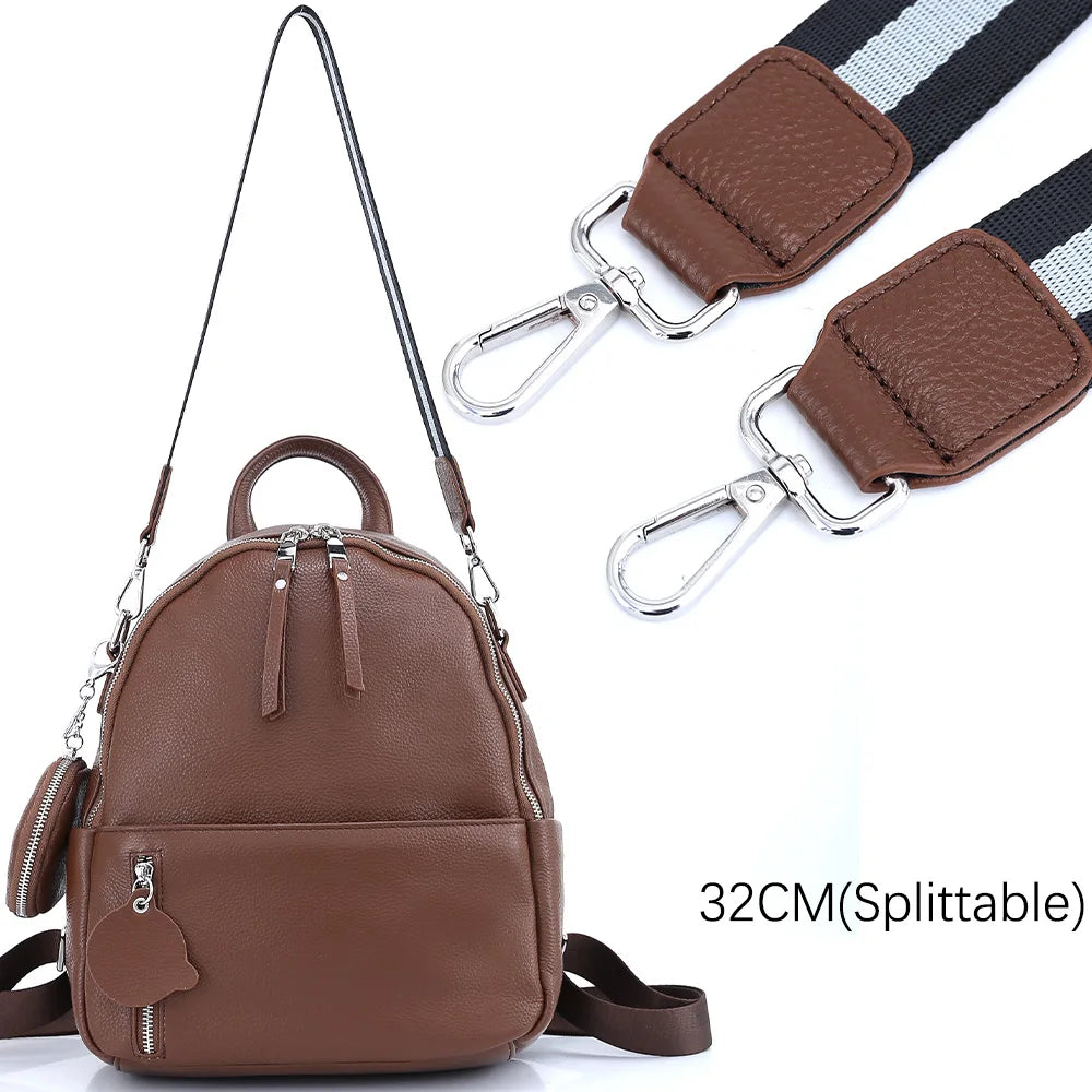 Soft Cowhide Leather Backpack  New Classic Fashion Design Rucksack Simple Casual