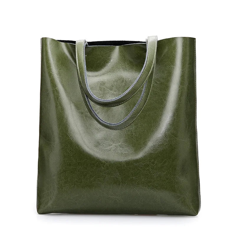 100% Genuine Leather Vintage Women Shoulder Bag High Quality