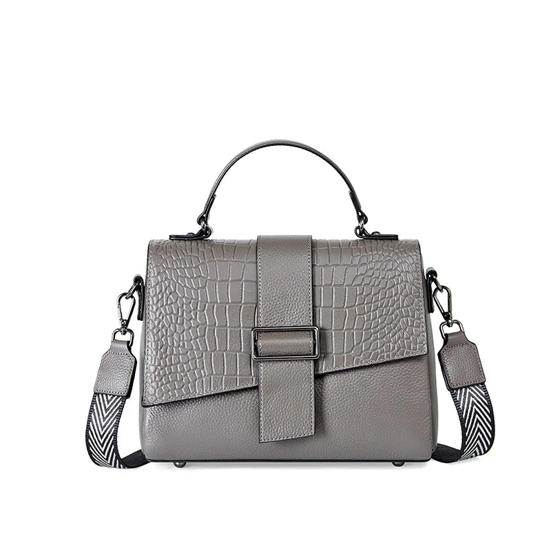 New Genuine Leather Tote Bag For Women Spring Classic Vintage Shoulder Handbag