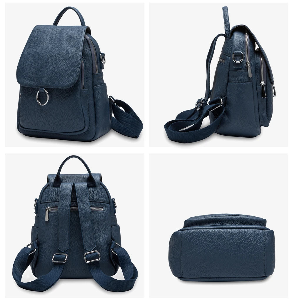New Fashion Women Backpack 100% Genuine Leather Daily Casual