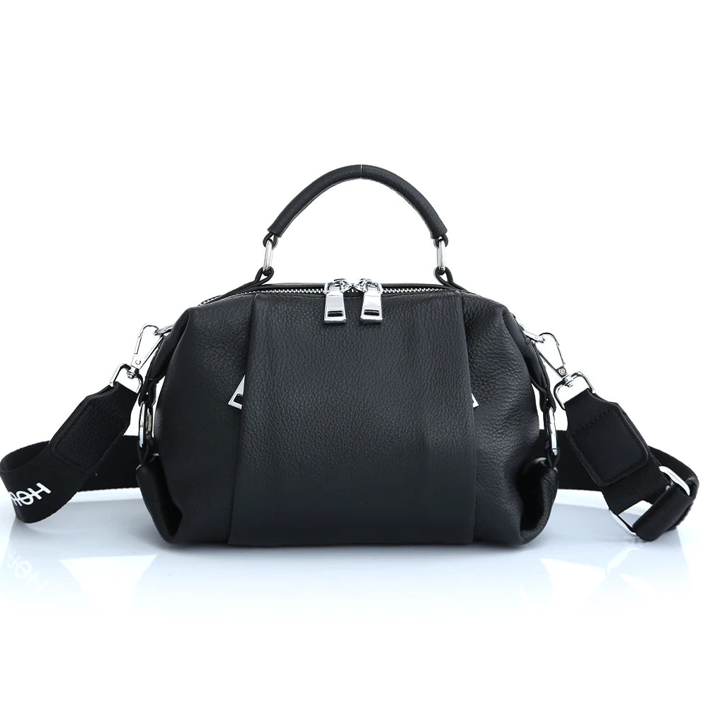 Genuine Leather Casual Multiple Pockets Crossbody Bag Female Handbag