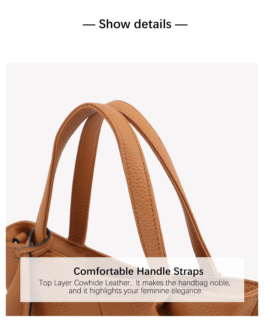 Soft Genuine Leather Handbag Women's Shoulder Bag Fashion Casual Design Shopper Crossbody