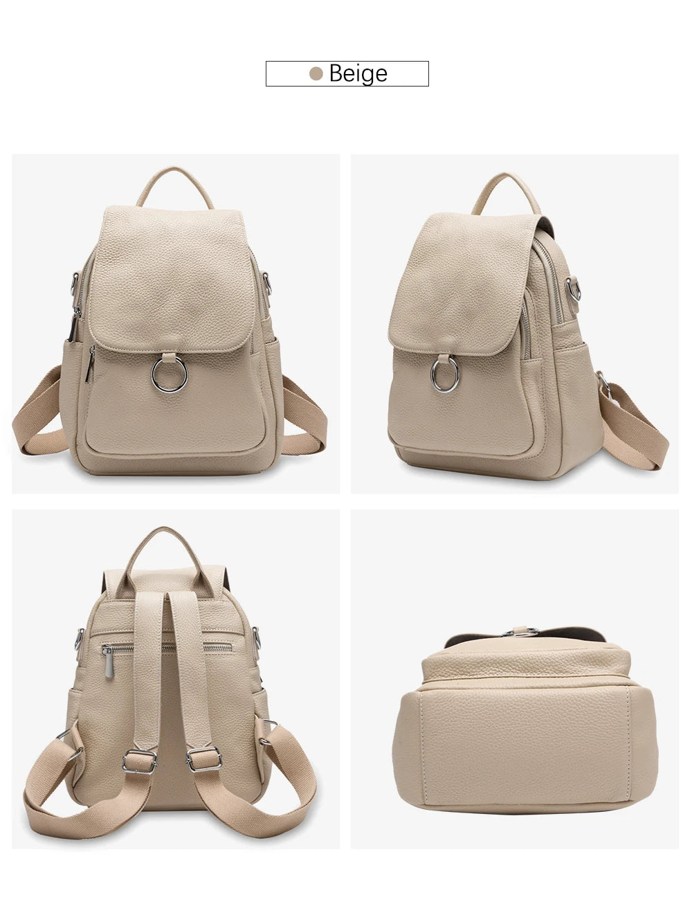New Fashion Women Backpack 100% Genuine Leather Daily Casual