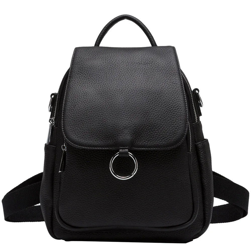 New Fashion Women Backpack 100% Genuine Leather Daily Casual