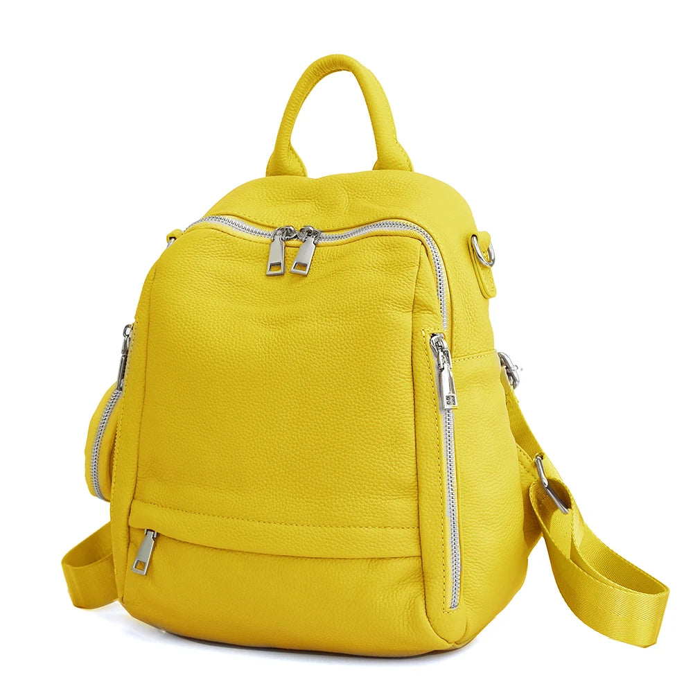 Women's Genuine Leather Backpack High-Quality Bag Travel Female
