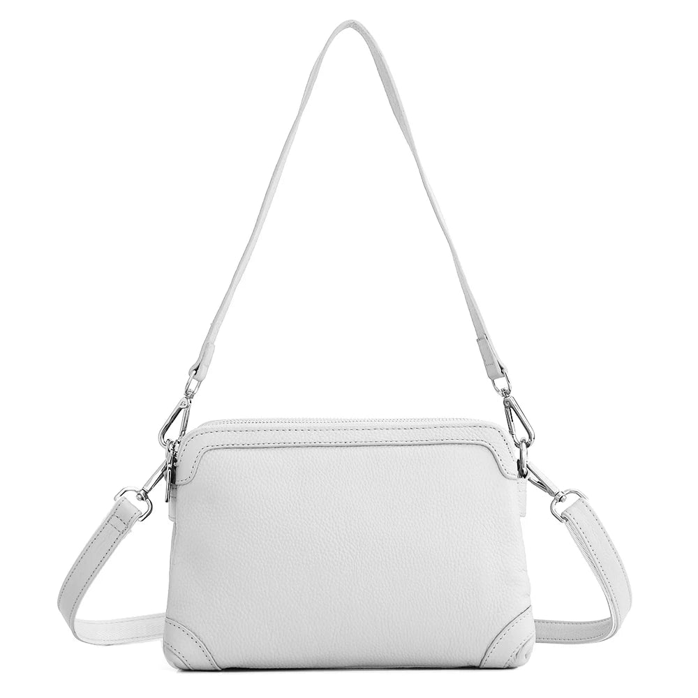 Genuine Leather Winter Women's Shoulder Bag Simple Small Vintage Handbag Commuter