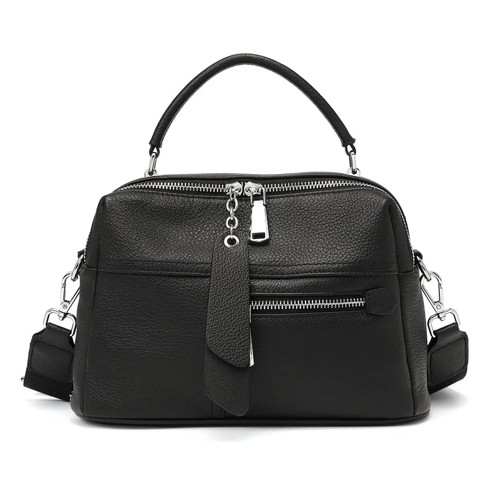 Genuine Leather Handbag Female High Quality Box Bag Classic Fashion Vintage
