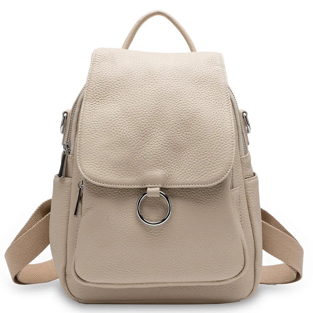 New Fashion Women Backpack 100% Genuine Leather Daily Casual