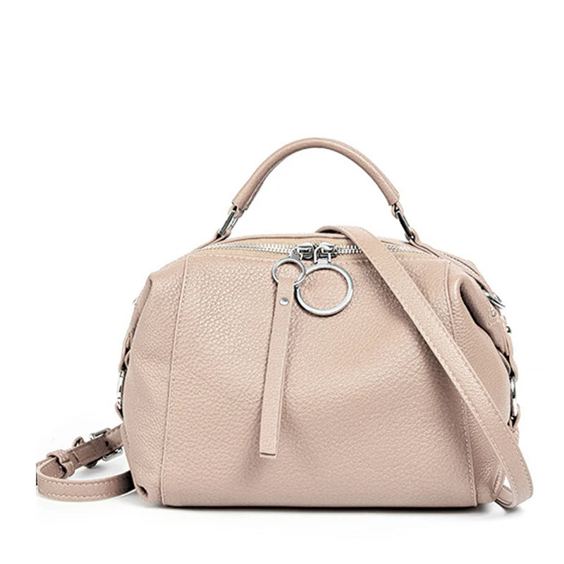 Women's Handbag Genuine Leather Cowhide Cross Body Bags Ladies Shoulder Top Handle Satchel