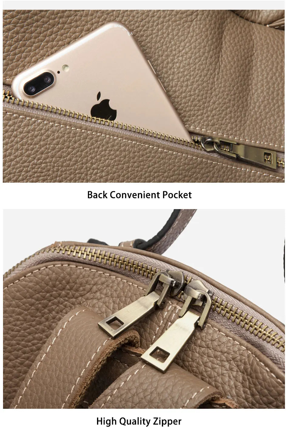 Women Stylish Classic Backpack  Genuine Leather Knapsack Satchel Purse