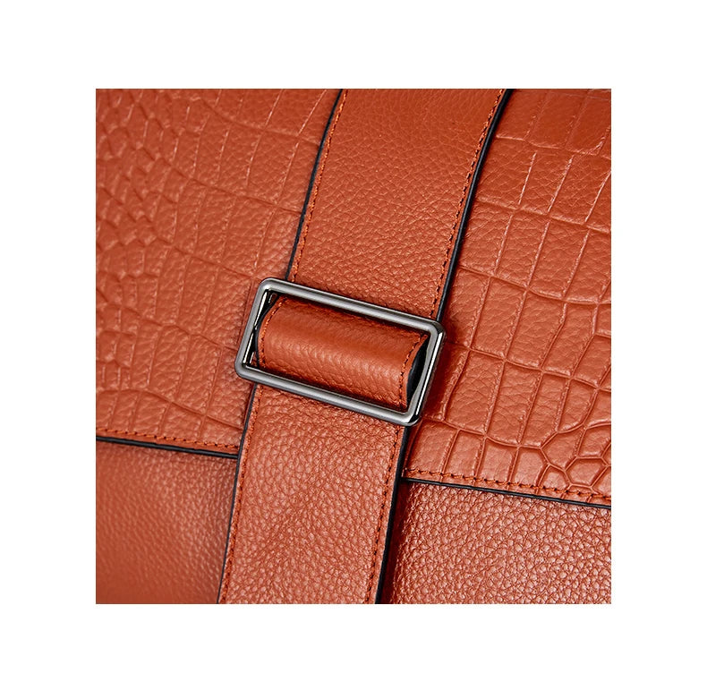 New Genuine Leather Tote Bag For Women Spring Classic Vintage Shoulder Handbag