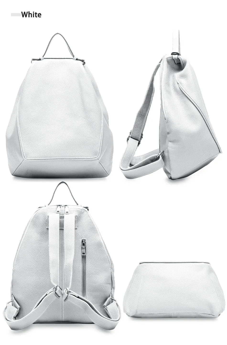 Women Stylish Classic Backpack  Genuine Leather Knapsack Satchel Purse