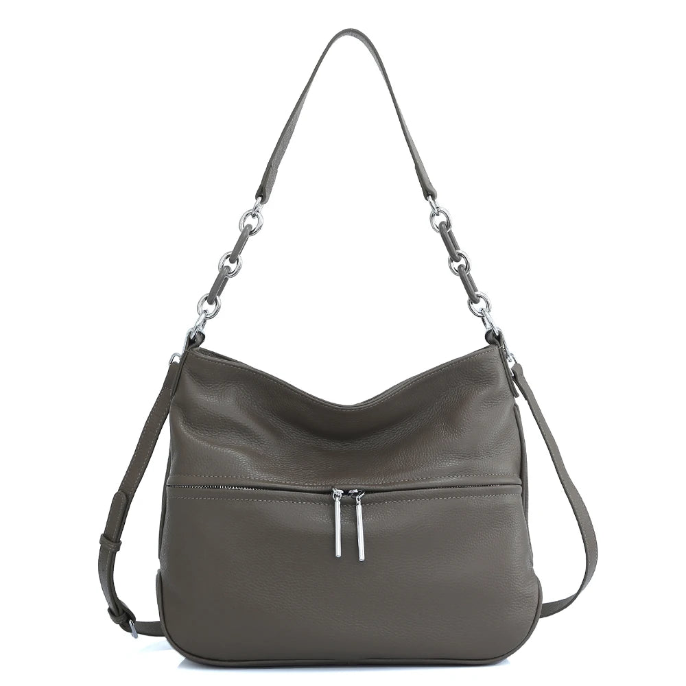 Women's shoulder bag made of genuine leather