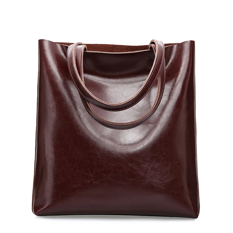 100% Genuine Leather Vintage Women Shoulder Bag High Quality