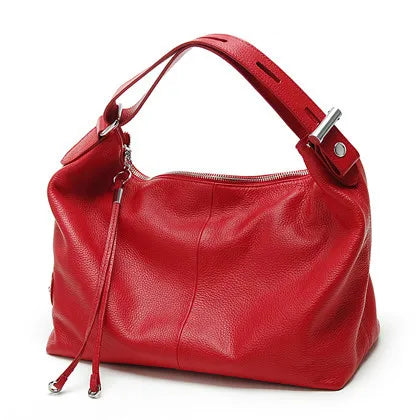 100% Genuine Leather Large Women Top Handle Shoulder Bag Tote Handbag Purse Leather Hobo Bag