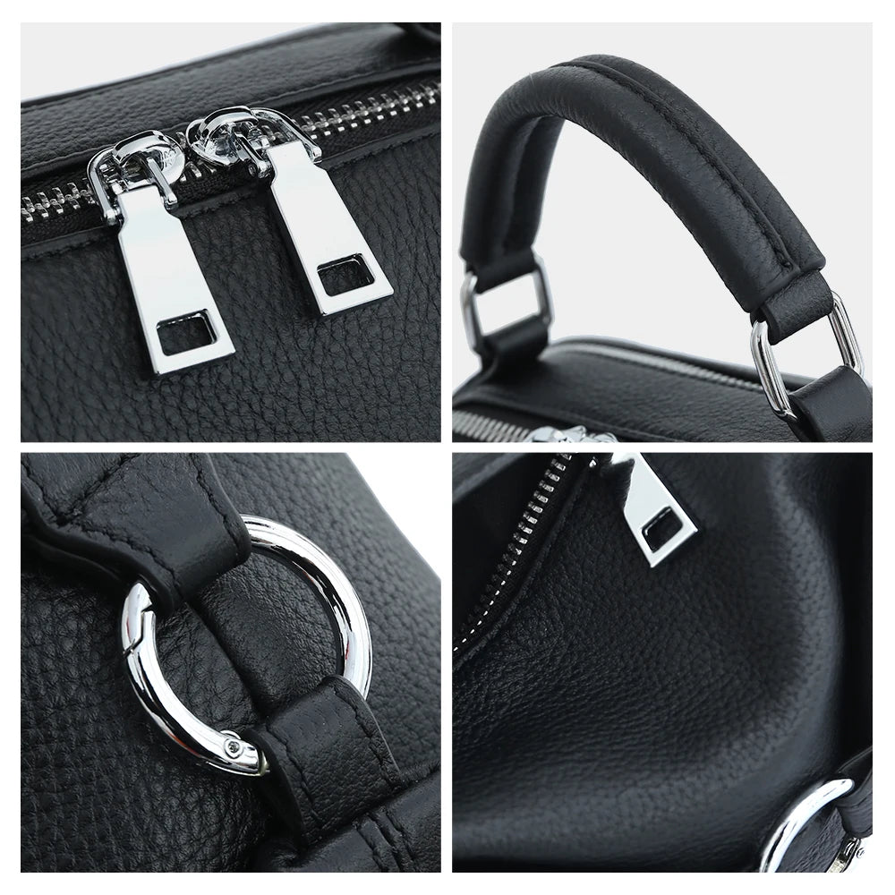 Genuine Leather Casual Multiple Pockets Crossbody Bag Female Handbag