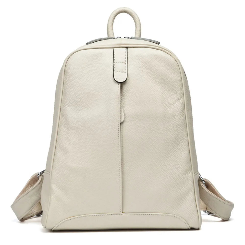 100% Soft Genuine Leather Fashion Women Backpack Casual