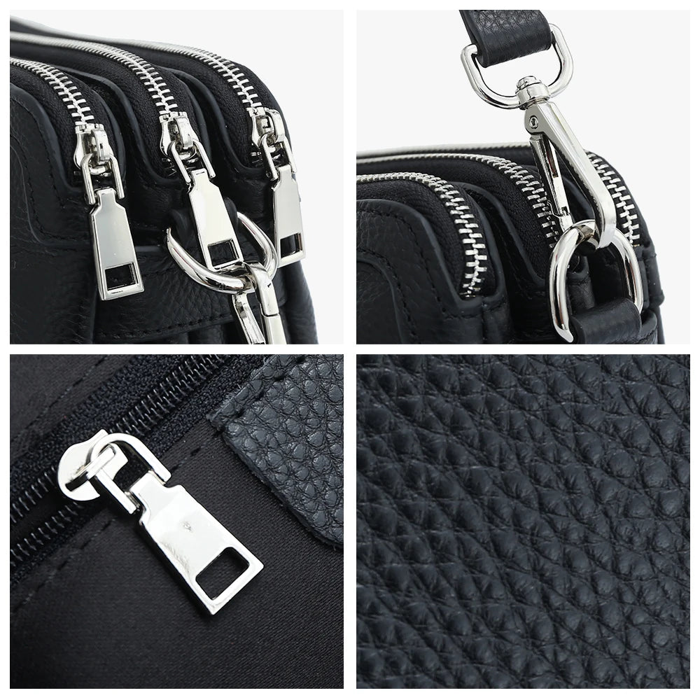 Genuine Leather Winter Women's Shoulder Bag Simple Small Vintage Handbag Commuter