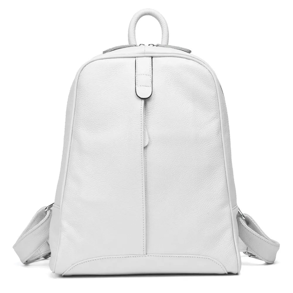 100% Soft Genuine Leather Fashion Women Backpack Casual