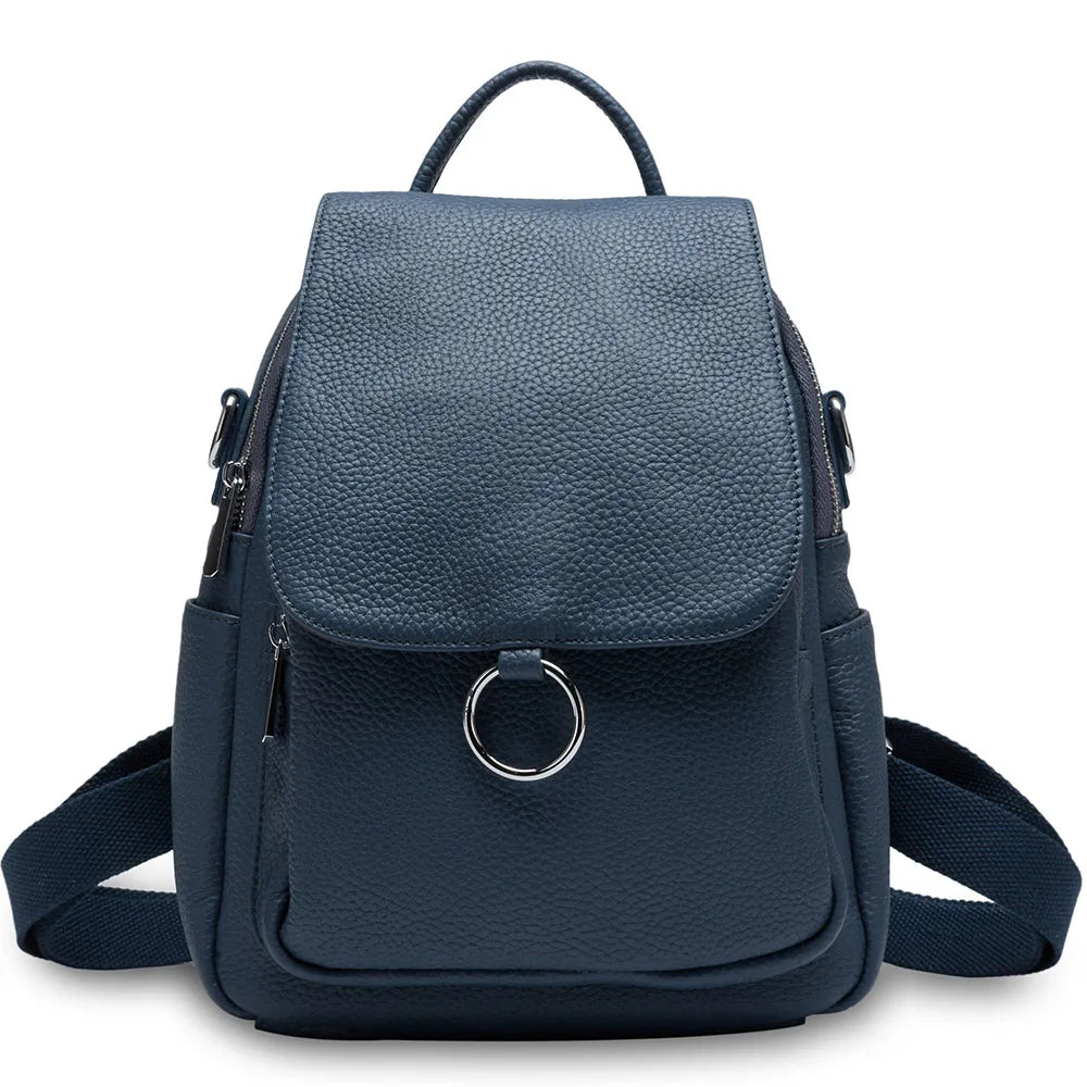 New Fashion Women Backpack 100% Genuine Leather Daily Casual