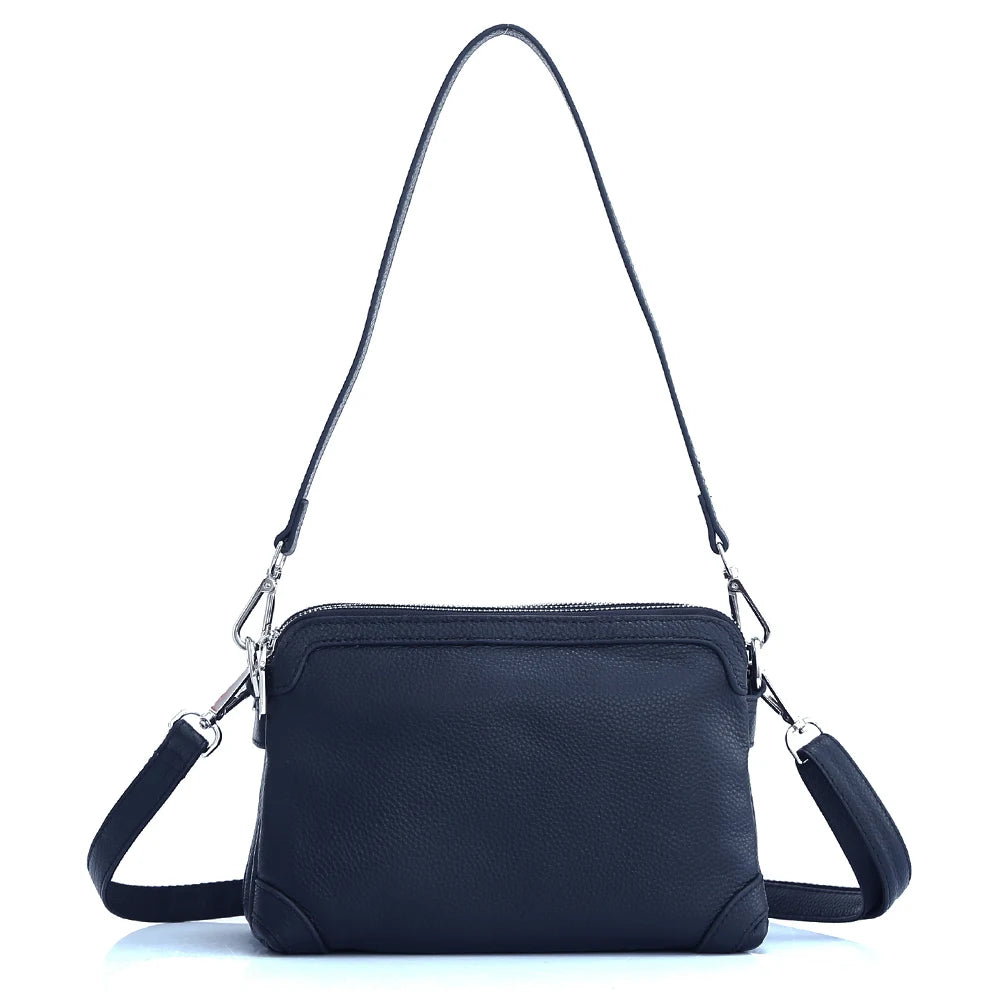 Genuine Leather Winter Women's Shoulder Bag Simple Small Vintage Handbag Commuter