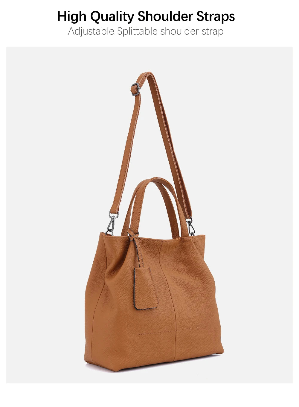 Soft Genuine Leather Handbag Women's Shoulder Bag Fashion Casual Design Shopper Crossbody