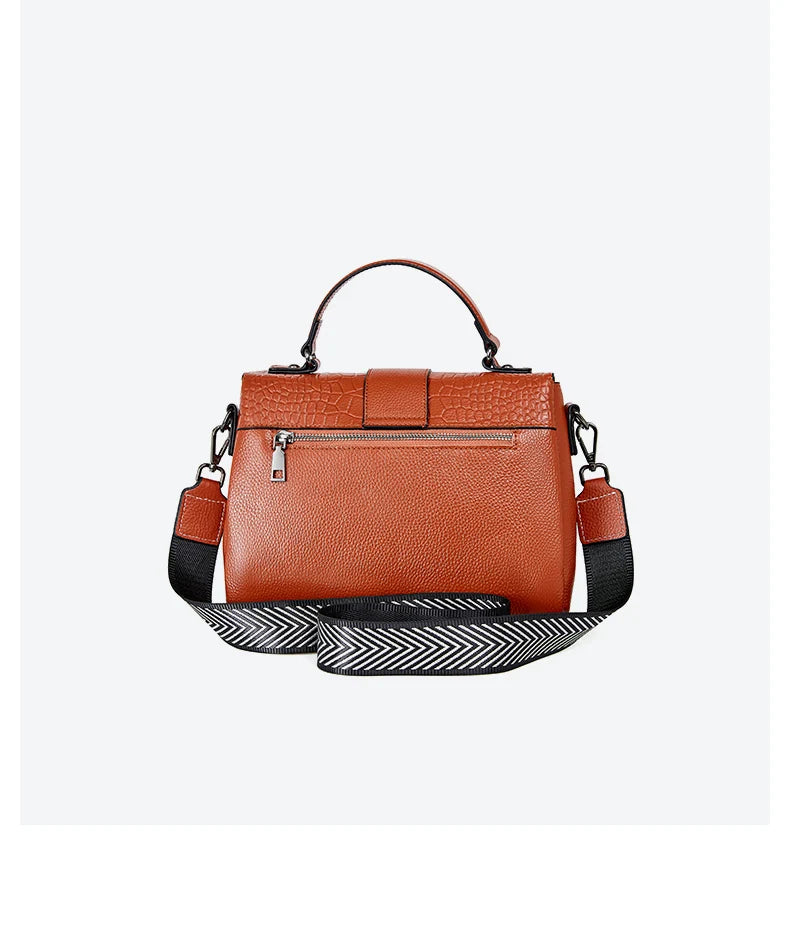 New Genuine Leather Tote Bag For Women Spring Classic Vintage Shoulder Handbag