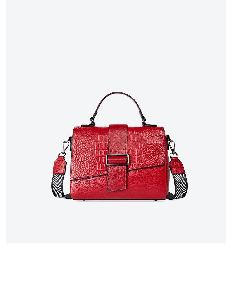 New Genuine Leather Tote Bag For Women Spring Classic Vintage Shoulder Handbag