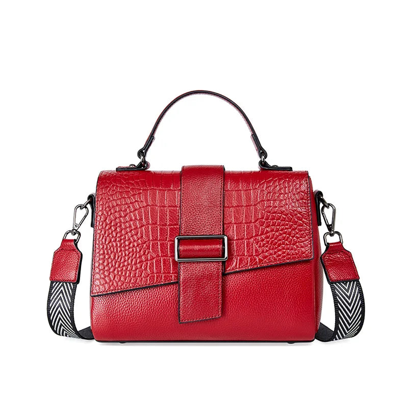 New Genuine Leather Tote Bag For Women Spring Classic Vintage Shoulder Handbag