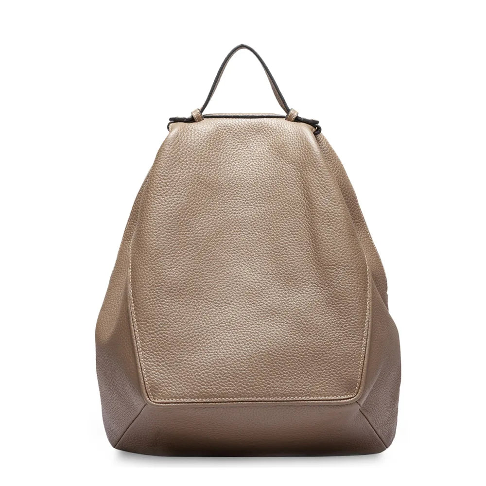 Women Stylish Classic Backpack  Genuine Leather Knapsack Satchel Purse