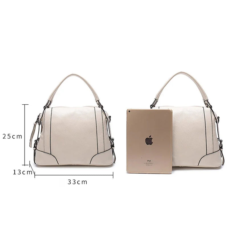Luxury Design Female Handbag Soft Genuine Leather Women Top-handle Bag Large Capacity