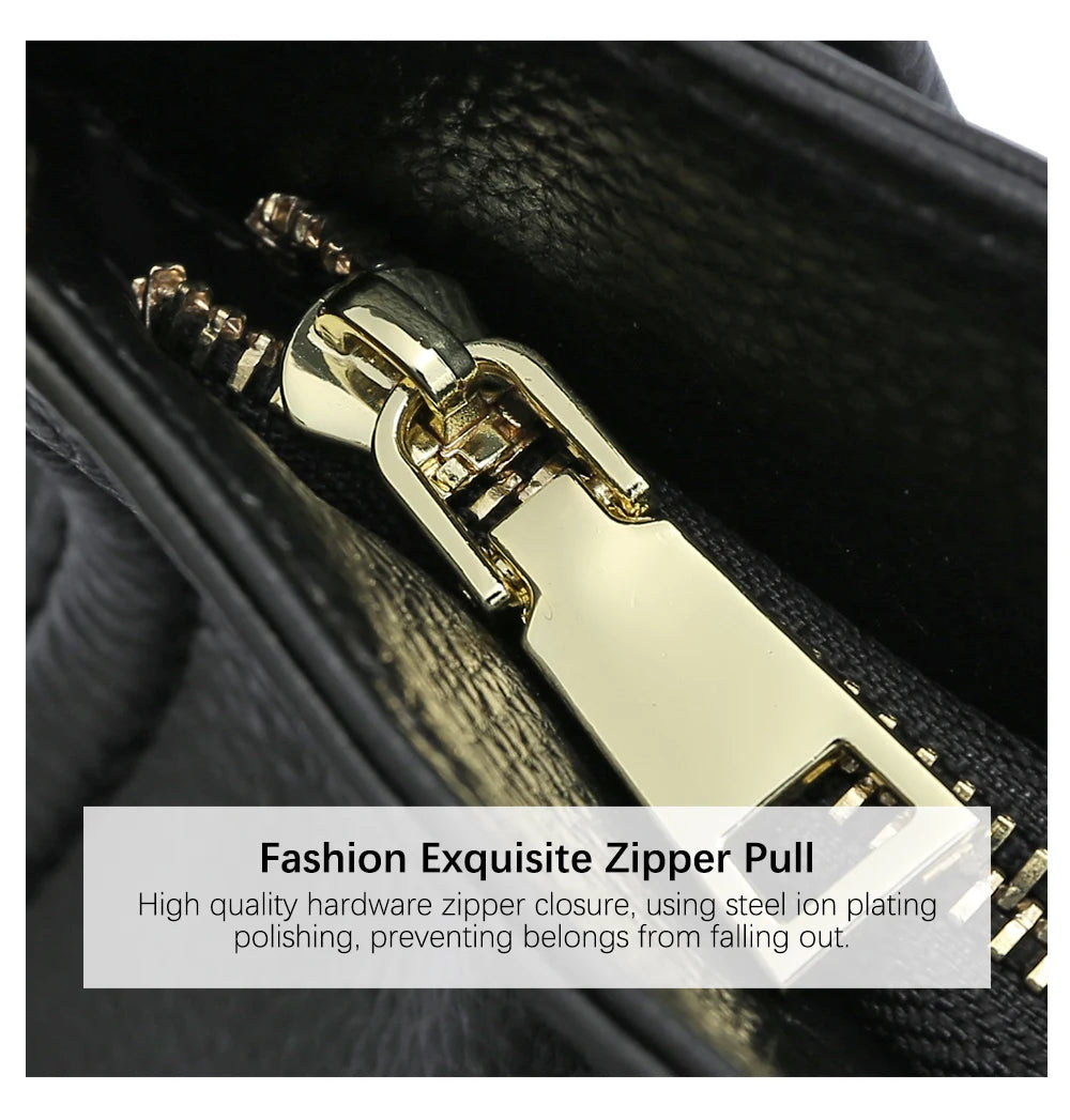 Genuine Leather Handbag Female Classic Simple Casual Tote Bag Retro High Quality