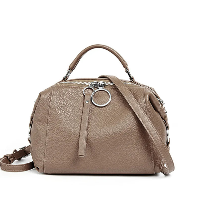 Women's Handbag Genuine Leather Cowhide Cross Body Bags Ladies Shoulder Top Handle Satchel