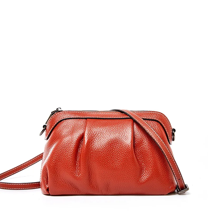 New Model Women Messenger Bag 100% Genuine Leather High Quality Small Hobos