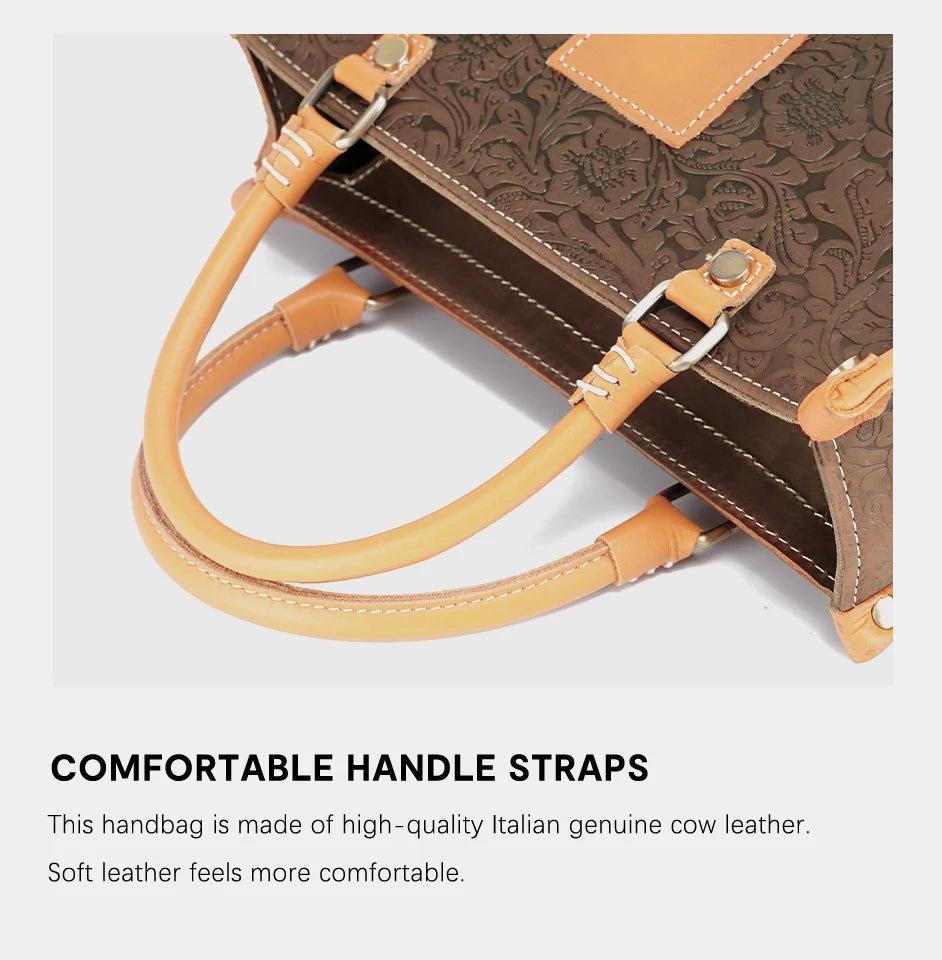 Women Shoulder Bag Genuine Leather High Quality Designer Embossing Bag Crossbody