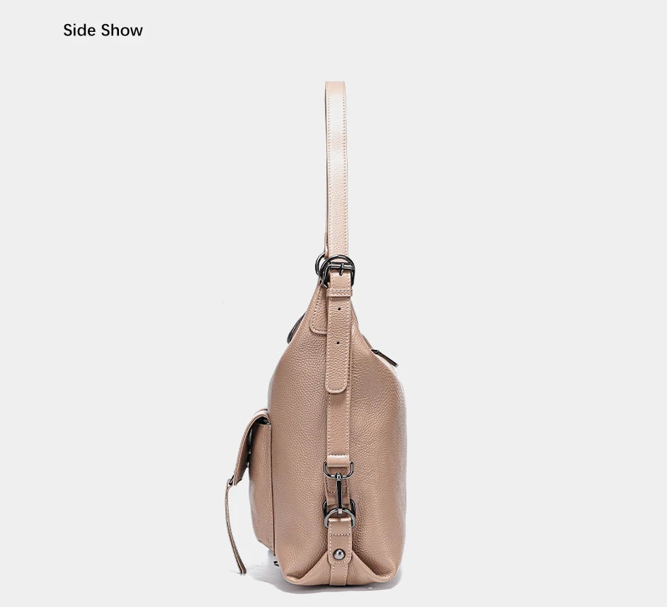 Stylish Women Shoulder Bag 100% Genuine Leather Large Capacity Handbag Multifunction