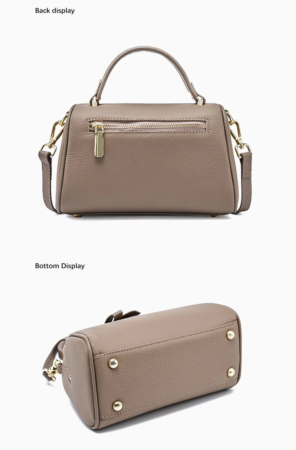 Women's Genuine Leather Boston Bag Brand Designer Retro Shoulder Bag Large Capacity New Trendy