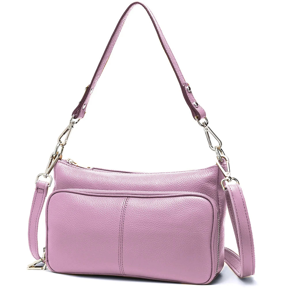 Women's Handbag 100% Genuine Leather Ladies Shoulder Crossbody Messenger Bag Fashion Hobos