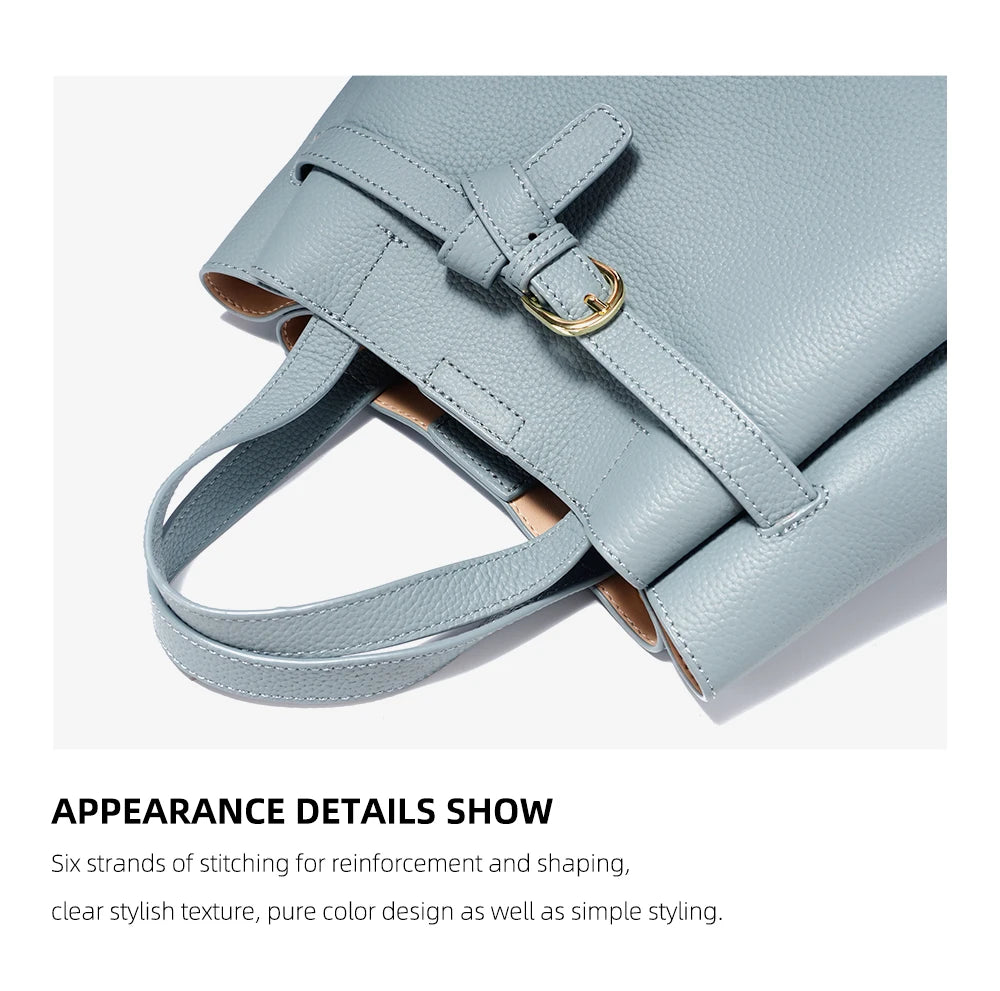 Fashion Genuine Leather Top-handle Bag For Women Luxury Designer Crossbody Bag Zipper